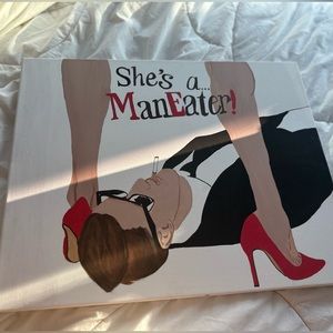 Original painting, not a print. Designed by local Artist. “Femme Fatale”